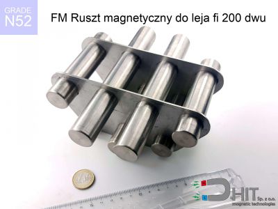 filtr magnetyczny FM Ruszt magnetyczny do leja fi 200 dwupoziomowy N52  FM Ruszt magnetyczny do leja fi 200 dwupoziomowy N52 filtr magnetyczny