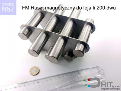 FM Ruszt magnetyczny do leja fi 200 dwupoziomowy N52 - ruszty magnetyczne z magnesami neodymowymi