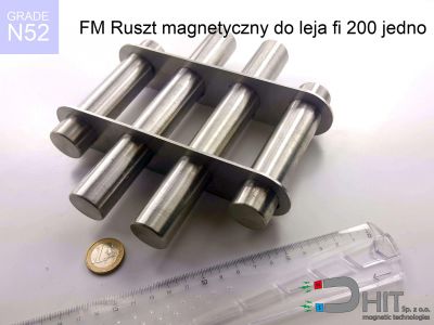 FM Ruszt magnetyczny do leja fi 200 jednopoziomowy N52 - separatory ruszty magnetyczne z magnesami neodymowymi