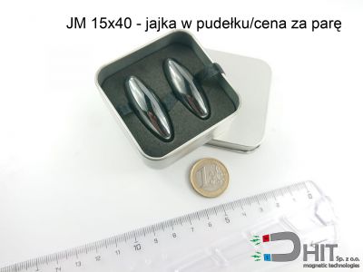 JM 15x40 - jajka w pudełku/cena za parę  - grające magnesy hematytowe