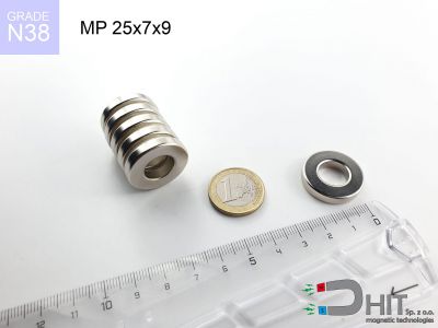 MP 25x7x9 N38 - magnesy w kształcie pierścienia