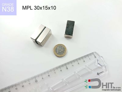 MPL 30x15x10 N38 - neodymowe magnesy płytkowe