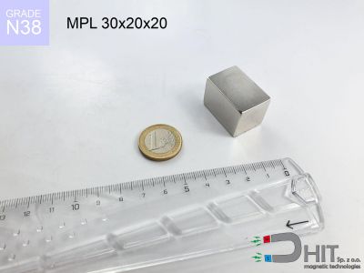 MPL 30x20x20 N38 - magnesy w kształcie sztabki