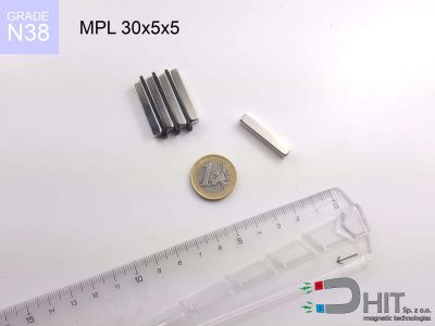 MPL 30x5x5 N38 - neodymowe magnesy płytkowe