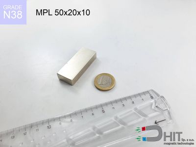 MPL 50x20x10 N38 - magnesy w kształcie sztabki