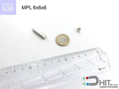 MPL 6x6x6 N38 - magnesy w kształcie sztabki