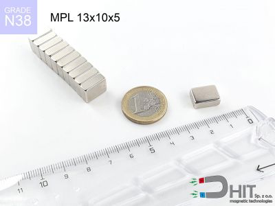MPL 13x10x5 38H - magnesy neodymowe płaskie