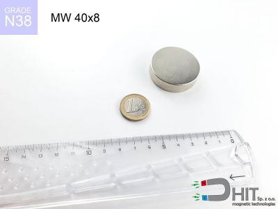 MW 40x8 [N38] - magnes walcowy