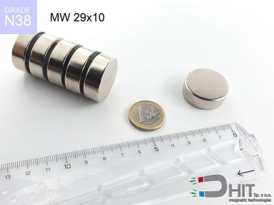 MW 29x10 [N38] - magnes walcowy