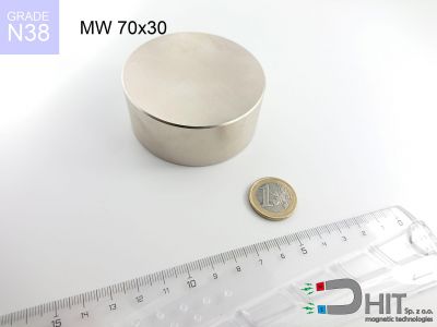 MW 70x30 [N38] - magnes walcowy