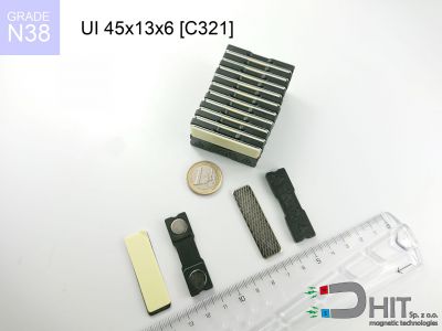 UI 45x13x6 [C321] N38 - magnetyczne zatrzaski do identyfikatorów