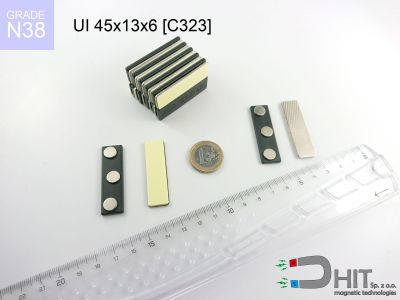 UI 45x13x6 [C323] N38 - zaczepy magnetyczne do identyfikatorów