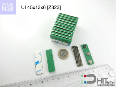 UI 45x13x6 [Z323] N38 - mocowania magnetyczne do identyfikatorów