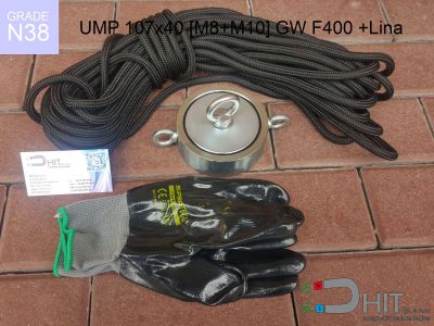 UMP 107x40 [M8+M10] GW F400 Lina N38 - neodymowe magnesy do poszukiwań w wodzie
