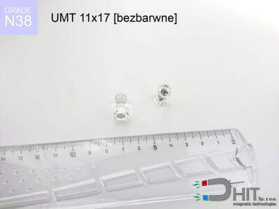 UMT 11x17 colorless N38 - klipsy magnetyczne na tablice
