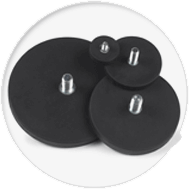 magnesy w gumie i gwintem zewnętrznym [gz]